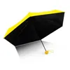 4 ألوان مظلة المطر 5 للطي خفيفة مظلات المطر المحمولة الأسود طلاء كبسولة مظلة جيب مظلة F20173404