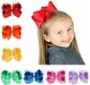 Girl 4-6 Inch Baby Children Hairs Bow Boutique Grosgrain Ribbon Clip Hairbow Large Bowknot Pinwheel Hairpins Hair Accessories Decoration 255