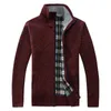 2018 marque automne hiver hommes pull manteau fausse fourrure laine pull vestes hommes fermeture éclair tricoté épais manteau tricots de style décontracté M-3XL