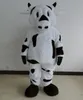 2018 Discount factory sale a white dairy cow mascot costume with short horn for adult to wear