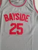 Mens Zack Morris 25 Bayside Basketball Tribersys Серый цвет, сохраненный Bell 90S хип-хоп сшитые рубашки S-XXL