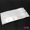 Clear + White Pearl Plastic Poly OPP Packing Zipper Zip lock Retail Packages Jewelry food PVC plastic bag 10*18cm 12*15cm 7.5*12cm