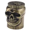 Mini Skull 3 Parts Metal Plastic Tobacco Mill Pollinator Crusher Herb Grass Grinder Pollen Catcher Grinding Tools for Cigarette Smoking Pipe