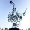 Çanak Kuvars Banger OA012 ile Ahtapot Silah Moda Tasarımı Su Boruları ile 30cm Tall Matrix Perc Cam Bong Recycler Bong Dab Petrol Kuyuları