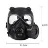 Máscara de gás de ventilador duplo M40 CS Capacete de Paintball Capacetas Táticas do Exército de MotoClista Guard FMA Cosplay1973799