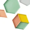 4PCS Vassoio portaoggetti geometrico a colori innovativo Rimovibile Combinazione di frutta in plastica Vassoio portaoggetti da tavolo Piatto di frutta staccabile