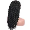 Deep Wave Spets Front Wig With Baby Hair Bleached Knots Mongolian Human Hair Wigs For Women 8-24 Inch