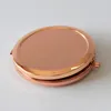 Llanura de alta calidad de oro rosa de doble cara espejo compacto viaje Dia 70mm /2.75inch 5pcs / lot