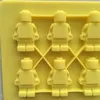 1 pcs Cake Bakeware Lego Robot Shape Silicone Ice Lattice Mould Fandont Chocolate Mold Fondant Cake Decorating Tools