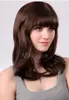 Light Brown Long Curls at Ends Synthetic Quality Woman's Medium Wig Hair