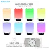 Lumière LED colorée haut-parleur Bluetooth haut-parleurs stéréo sans fil portables boîte de son mains libres TF réveil blanc