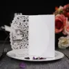 دعوات قطع الليزر تخصيص بطاقات دعوة الزفاف مع عشاق بوابة الزهور جوفاء لوازم الزفاف شخصية # BW-I0301