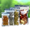 translucent plating aluminium Packaging Bags One Side Transparent Aluminizing Foil Pouch Reclosable Pack zip lock bags