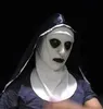 Costume Accessories The Nun Horror Mask Cosplay Valak Scary Latex Masks With Headscarf Full Face Helmet Halloween Party Props