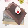 Lavável PVC mesa de jantar tapetes resistentes ao calor Placemats sustentáveis ​​Almofada reutilizável anti deslizamento Resturant Cozinha Placemats