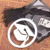 Brand New 200pcs Graduation Capet Metal Bookmark Z Elegancki Czarny Tassel Pamiątki Graduate Party Foovr Prezenty dla Gości Lin4192 \ t