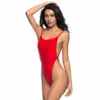 Sexy einteiliger Badeanzug mit hoher Taille, rückenfrei, für Damen, Strandbadebekleidung, schwarzer Tanga-Badeanzug, Monokini, M-XL