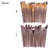 20pcs/set Professional Eyebrow Makeup Brush Eyeshadow Beauty Cosmetics Foundation Powder Brush Kit Face Lip Blending Brush Tools