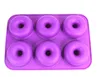 6 cavidade antiaderente donut mold donut muffin bolo de silicone donut bakeware molde de cozimento molde pan eea219 15 pcs