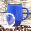 9oz rostfritt stål äggformat glas kaffekoppskal usaped isolering äggmuggkopp med handtag termo mugg 4 färger 2 st ooa42947583608