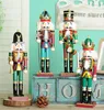 30cm Nutcracker Lalki Żołnierze Domowe Dekoracje Dla Bożego Narodzenia Kreatywne Ozdoby i Featur i Parrys Christmas Gift