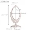 Double Sides Makeup Mirror 360 Degree Rotating Desktop Table Mirrors Retro European Style Oval Beauty Cosmetic Vanity Mirror
