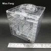 Caja de Ahorro de Moneda de Laberinto de Dinero fresco Transparente Juego de Rompecabezas 3D Titular de Regalo Regalo de Navidad Regalo de Navidad para Niños