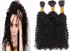 300g Insan Örgü Saç Toplu Hayır Ek Moğol Afro Kinky Kıvırcık Toplu Saç Örgü 3 Adet Tığ Örgüler Için YUNTIAN SAÇ