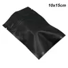 10x15 cm Noir Mat 100 PCS Mylar Feuille Fermeture Éclair Sacs d'emballage pour Biscuits Snack Aluminium Refermable Équipement de Préparation des Aliments Pochette