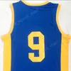 DeGrassi Topluluğu 9 Jimmy Brooks Jersey Erkekler Lise Takımı Renk Mavi dikişli Brooks Moive Basketbol Formaları Tekdüze Ücretsiz Kargo