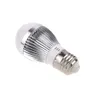 Lampe à LED E27 IC 3W 5W 7W 9W 12W 15W 85V-265V Lumières Ampoule éclairage haut Métal argenté