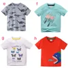 14 Stil Çocuk Giysileri T Gömlek Erkek Kız 100% Pamuk Kısa Kollu Karikatür Dinozor Aslan Harfleri T Gömlek Erkek Yaz T Gömlek Çocuk Giyim