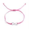 20 stks/partij Chinese Knoop String Infinity symbool Geluk Rode Koord Verstelbare Armband DIY