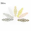 BoYuTe 50 Pieces Lot 15 57MM Metal Brass Stamping Filigree Flower Charm Hand Made DIY Charms for Jewelry Making288P