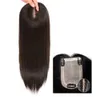 9x14 cmレディースフリーパートシルクベース本物の人間の髪の毛クラウントッピングウェイトヘアピース自然ブラックレミー人間の髪の毛タッペ