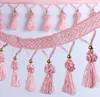 12Meter Hydrange Tassels Bead Pendant Hanging Lace Trim Ribbon For Window curtain wedding Party Decorate Apparel Sewing DIY