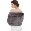 High Quality Faux Fur Warm Jackets New Arrival Faux Fur Women Wrap Cheap Fur Bolero Fashion Bridal Capes Female Shawls