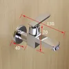 High Quality Square Single Hole Chrome Wall Mounted Bathroom Faucets Kitchen Single Cold Tap Sink309k8872943