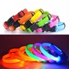 Doubleside Exposure lightly LED Nylon Pet Collar Night LED Safety Color Pet Dog Collar and Leash Cool and Safety for your Pet
