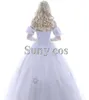 Alice im Wunderland Weiße Königin Film Halloween Cosplay Kostüm