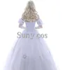 Alice in Wonderland White Queen Movie Halloween cosplay kostym