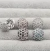 Fit Pandora Sterling Silver Bracelet Charms Stopper Beads Crystal Ball Bead Clip Safety Locks Fit European Charm Biagi Bracelets Jewelry DIY