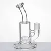 Cam Bong 7.25 inç Nargile ile 14 Kadın Ortak Honycomb Percolator Dome Oil Kulesi Su Boruları Pyrex Rigleri