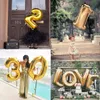 32-calowy złoty srebrny numer folia aluminiowa balony litery helu balony urodziny dekoracji ślub powietrze balon dostawy imprez