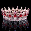 Vintage Altın Başlıklar Düğün Taç Alaşım Gelin Tiara Barok Kraliçe Kral Kraliyet Altın Renk Rhinestone Tiara ve Crown Cheap5342550