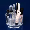 Clear Acrylic Makeup Organizer Lipstick Storage Box Crystal Nail Polish Display Case 6 Compartments Makeup Tools Stand Rack284W