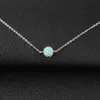 blue fire Opal Link Chain Wedding Jewellery 925 Sterling Silver Bracelets European Round Shape bracelet accessories jewelry for wo3662427
