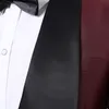 2018 زي مخصص تصميم terno يتأهل الرجال الدعاوى زفاف العريس الرسمي حفلة موسيقية البدلة عنابي سهرة رجل الدعاوى 3 أجزاء