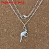 Mic24pcs / Lot Forntida Silver Alloy Kangaroo Charms Pendant Halsband 18 tums Kedjor Smycken DIY A-228D