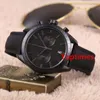 Lusso Lato oscuro della luna Cinturino in tessuto di nylon nero Chiusura pieghevole 44 mm Cronografo al quarzo Orologio da uomo Orologio da polso da uomo Orologio da polso e198J